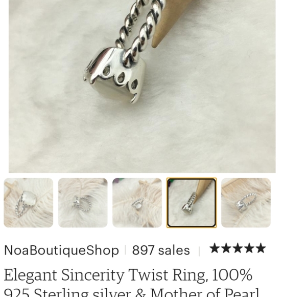 Pandora Jewelry - BEWARE FAKE Stamped Pandora mother of pearl rings